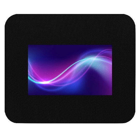 Abstract Blue Pink Waves Mouse Pads