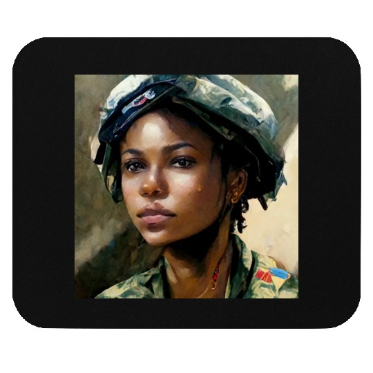 Beautiful US army combat medic painting Mouse Pads