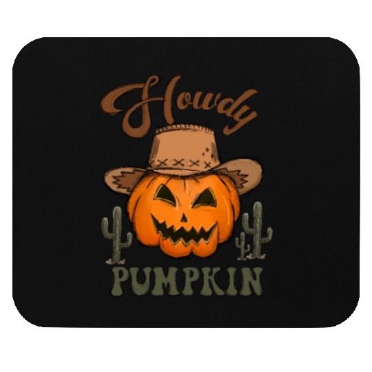 Fun Halloween Designs Howdy Pumpkin Mouse Pads