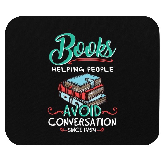 Books Helping People Avoid Conversation 1454 Libra Mouse Pads