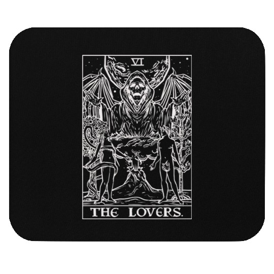 The Lovers Tarot Card Halloween Grim Reaper Gothic Mouse Pads