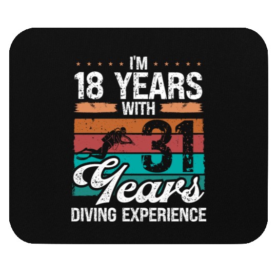 49 Birthday Idea Scuba Diving 49 Year Old Diver Mouse Pads