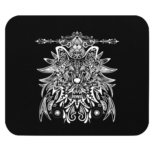 Wolf Mandala Mouse Pads