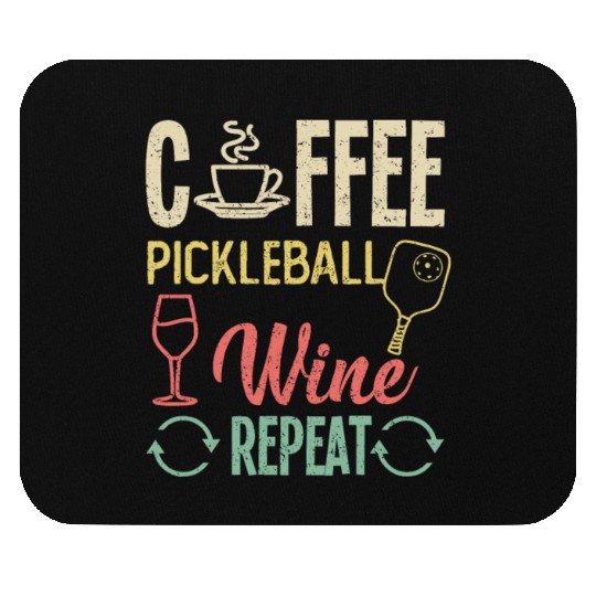 Coffee Pickleball Wine Repeat Mouse Pads