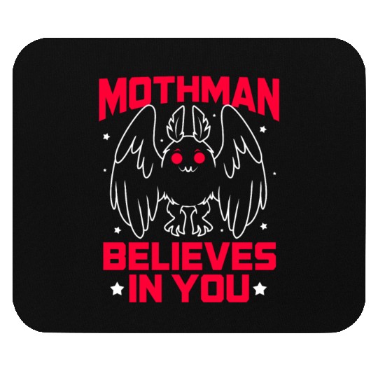 Funny Cryptid Gothic Mothman Believes In You Mouse Pads