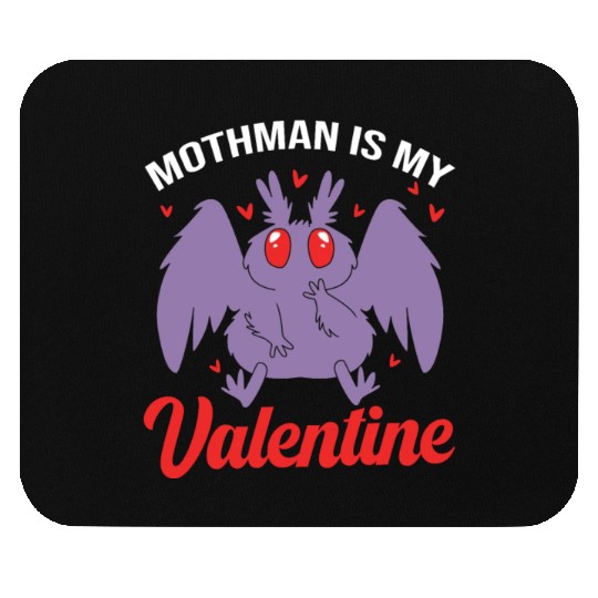 Funny Valentines Day Cryptid Cute Mothman Mouse Pads