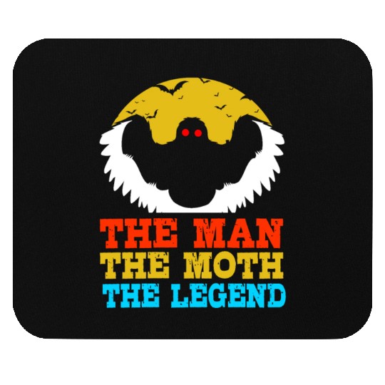 Retro Mothman Cryptid The Man The Moth The Legend Mouse Pads