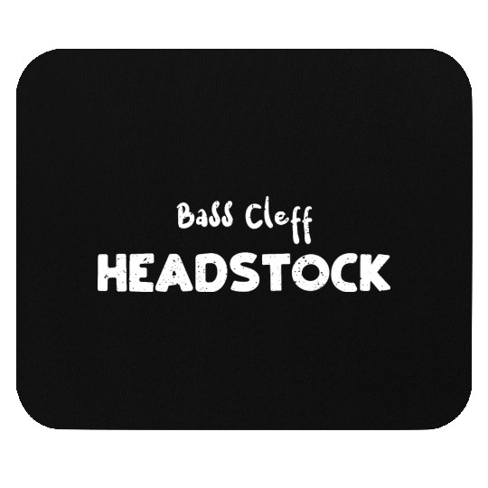 Bass Cleff Headstock - Guitar Mouse Pads