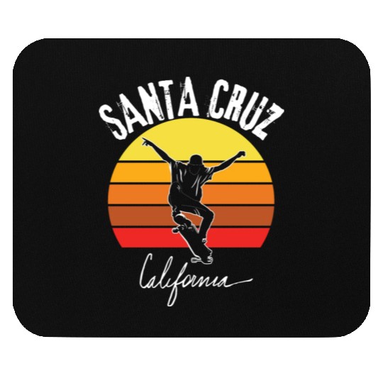 Old School Skater Santa Cruz California Mouse Pads