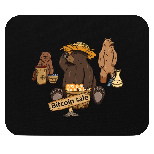 Bitcoin Bear BTC logo Crypto lover Hodl Design Mouse Pads