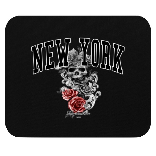 new york skull Felly Street Wear Mouse Pads