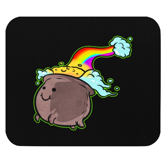 A Pot Of Gold At The End Of A Rainbow For St. Mouse Pads