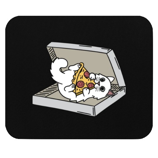 Persian Cat Pizza Lover Mouse Pads