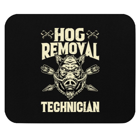 Hog Removal Technician Boar Hunting Mouse Pads