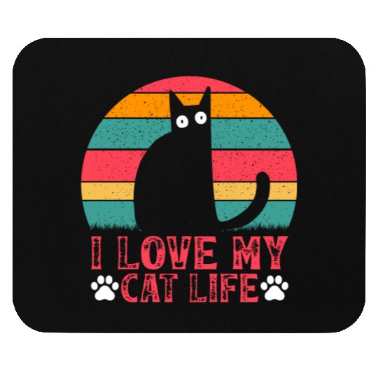 Funny Cat Meme Cat Owner Cat Lover I Love My Cat L Mouse Pads