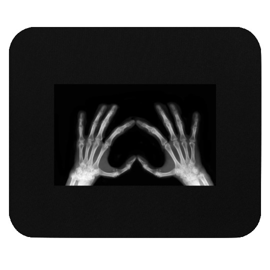 Skeleton Hand Heart Sign Bones Funny Halloween Mouse Pads
