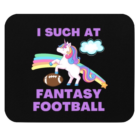 I Suck At Fantasy Football Funny Cute Unicorn Mouse Pads