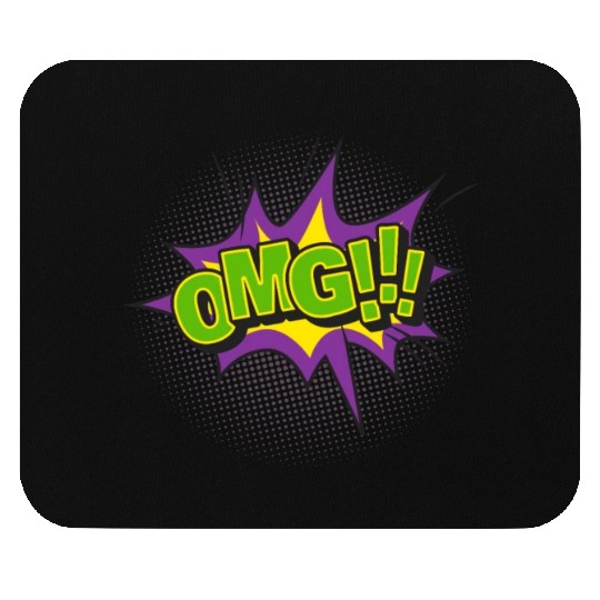 Comic Style OMG Expression Design Mouse Pads
