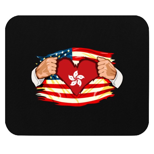 Hong Kongese Who Live in America HongKong Flag Mouse Pads