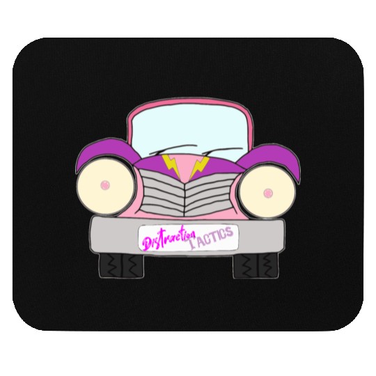 Old Car Girly Distraction Tactics Pink and Purple Mouse Pads