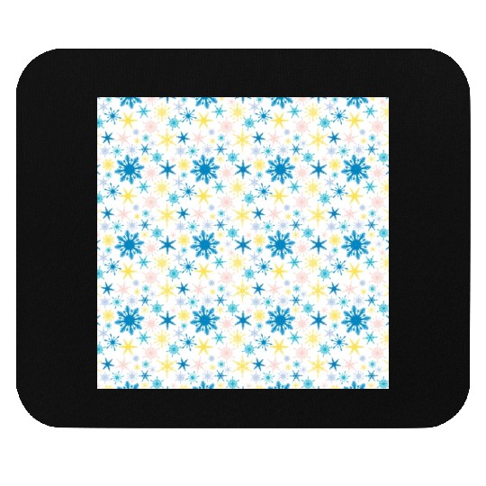 Modern Snowflakes Pattern Colorful Mouse Pads