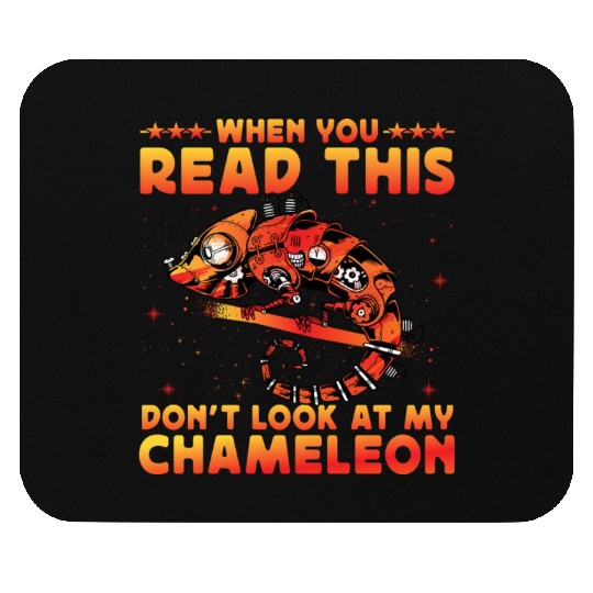 When you read this don't look at my Chameleon Mouse Pads