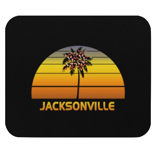 Jacksonville Florida Palm Tree Christmas Lights Mouse Pads