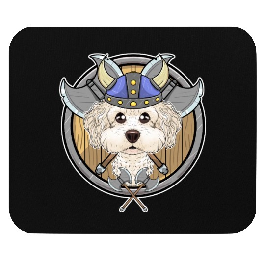 Bichon Frise I Valhalla I Viking Mouse Pads