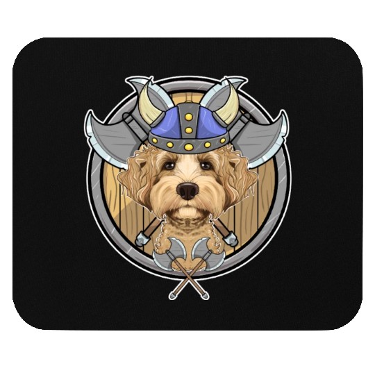 Labaradoodle I Valhalla I Viking Mouse Pads
