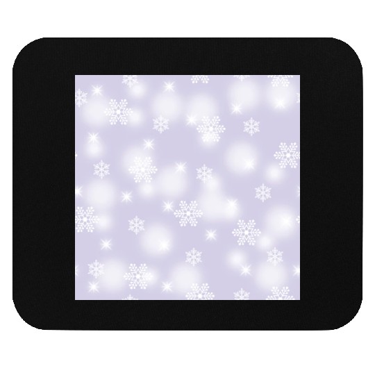 Lavender Snowflakes Pattern Mouse Pads