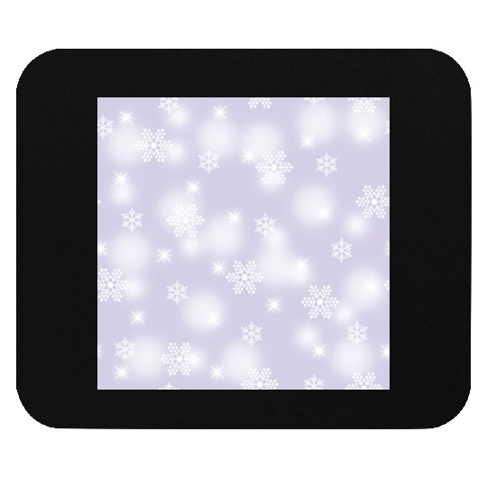 Lavender Snowflakes Pattern Mouse Pads