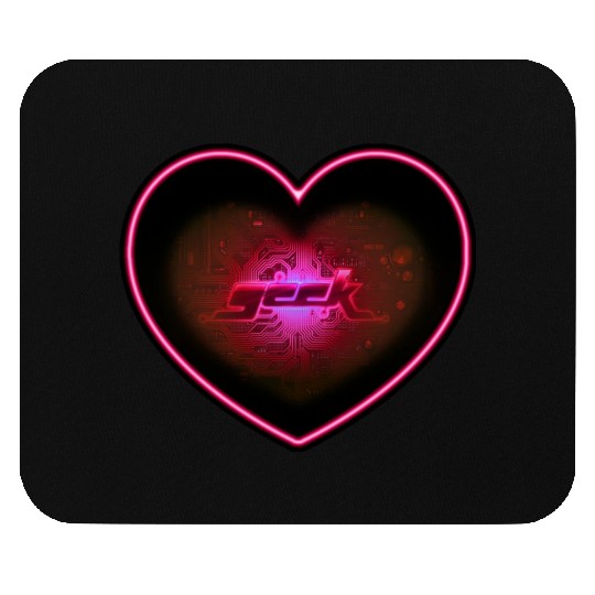 geek big heart Mouse Pads