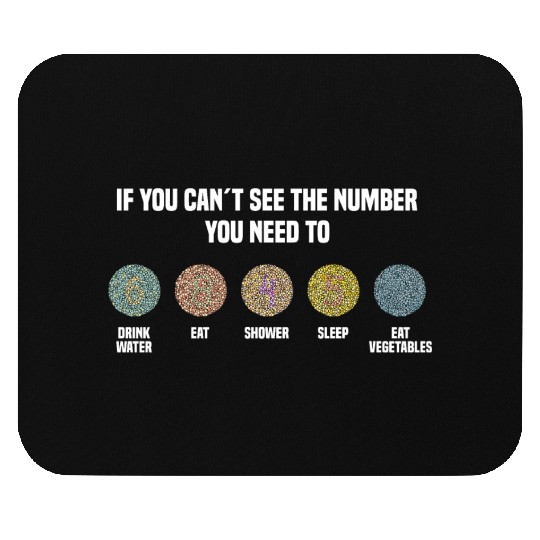 Ishihara Numbers - Eat Vegetables Mouse Pads