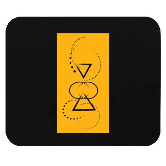 Yellow Love Pattern Mouse Pads