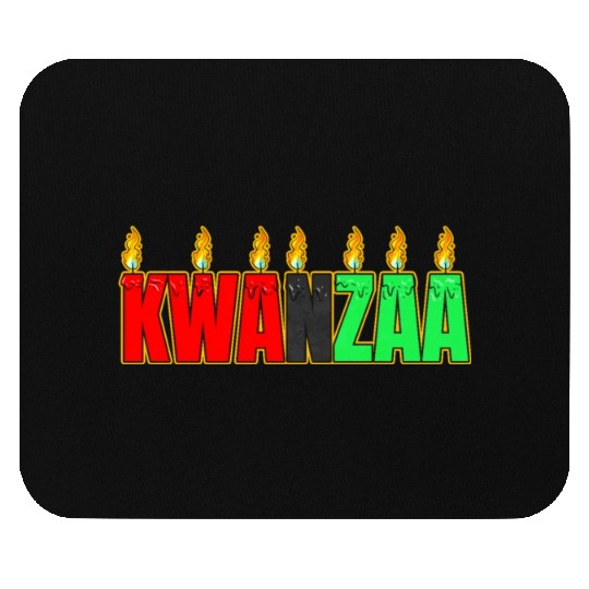 Afro American Candle Kinara Kwanzaa Mouse Pads