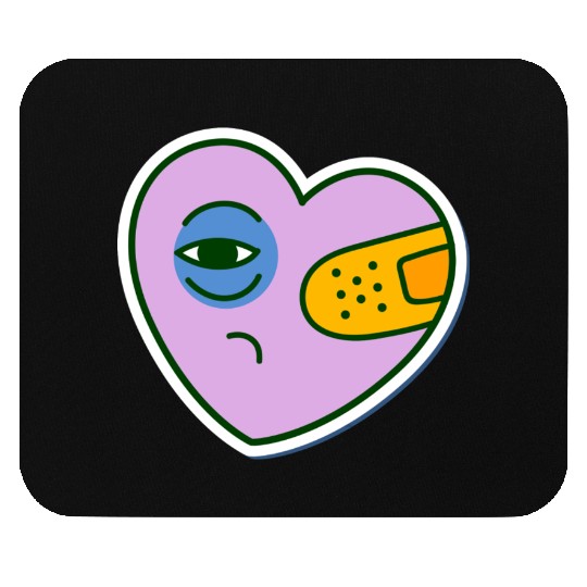 hurted heart Mouse Pads