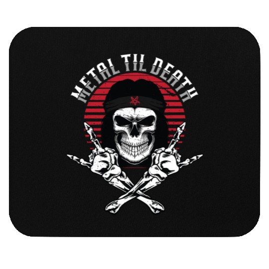 Metal Til Death Skeleton-Themed Halloween Costume Mouse Pads