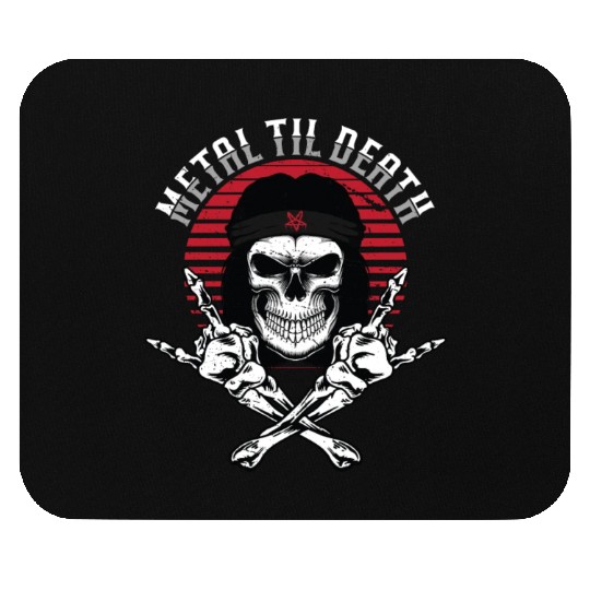 Metal Til Death Skeleton-Themed Halloween Costume Mouse Pads