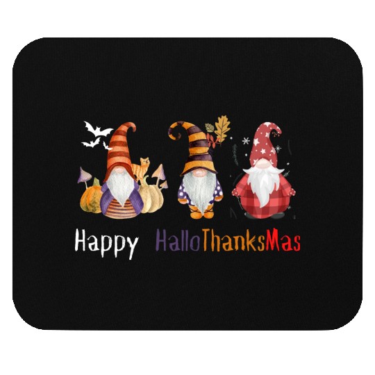 happy hallo thanksmas Thanksgiving gnome Funny Mouse Pads