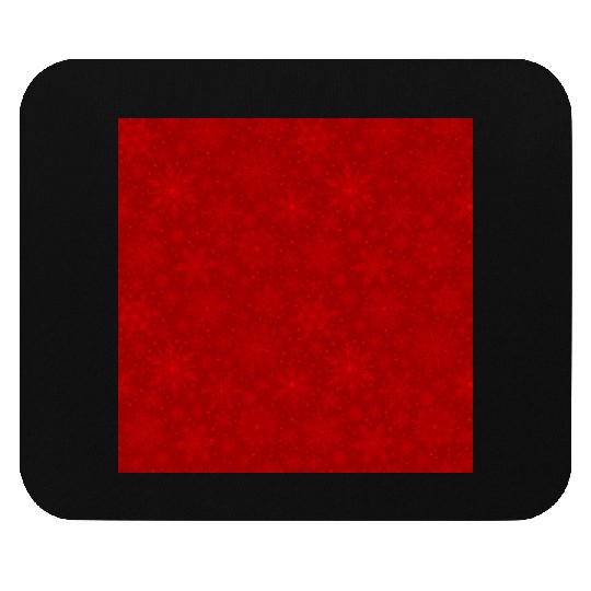Red Snowflakes Pattern Mouse Pads