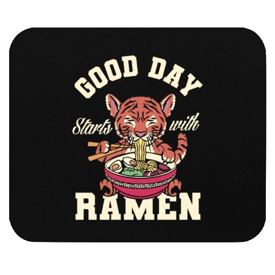Good Day Starts With Ramen Funny Ramen Lover Gift Mouse Pads