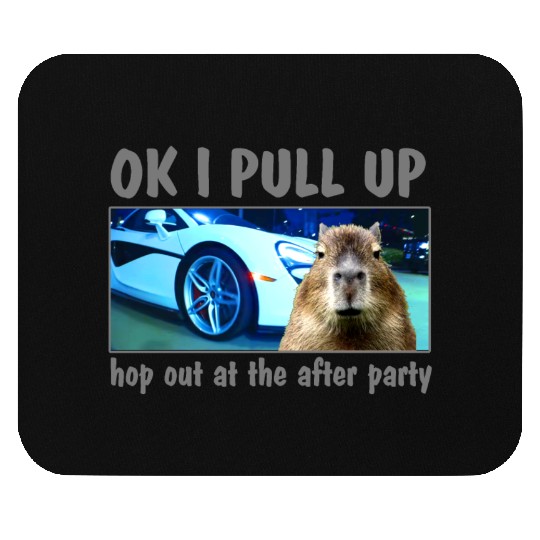 Ok I Pull Up Capybara Meme After Party Rap Song ar Mouse Pads