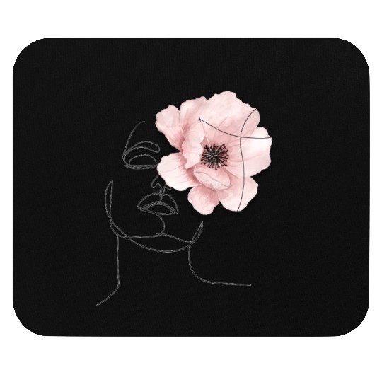 pink woman Mouse Pads
