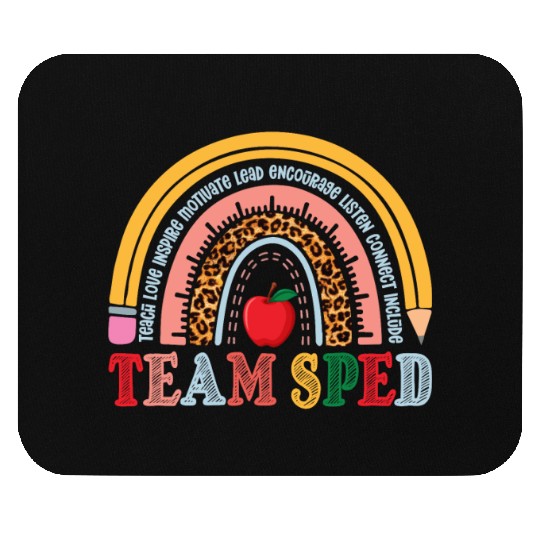Team SPED Teacher Rainbow Mouse Pads