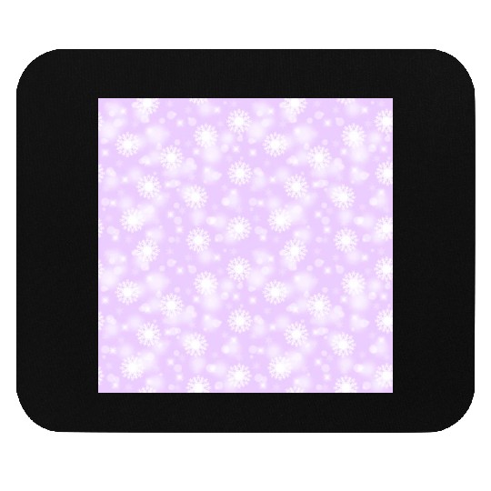 Violet Snowflakes Pattern Mouse Pads