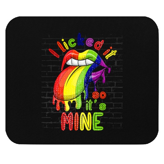 Funny LGBTQ Proud Lesbian Rainbow Flag Queer Women Mouse Pads