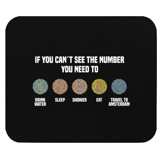 Ishihara Numbers - Travel To Amsterdam Mouse Pads
