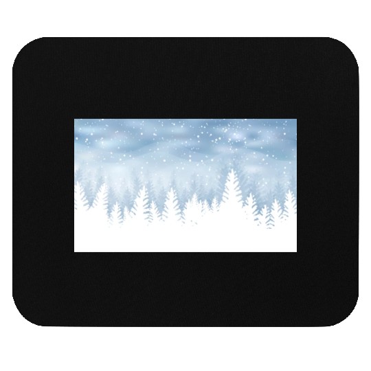 Christmas Winter Wonderland Snow Night Mouse Pads