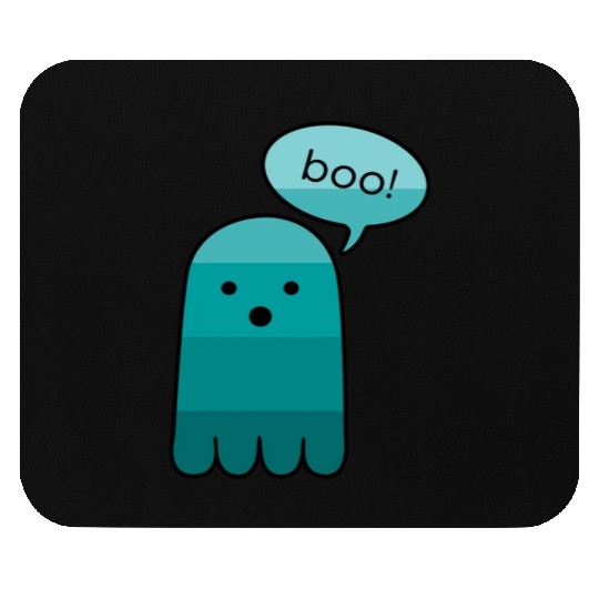 Persian Green Boo Ghost Halloween Mouse Pads