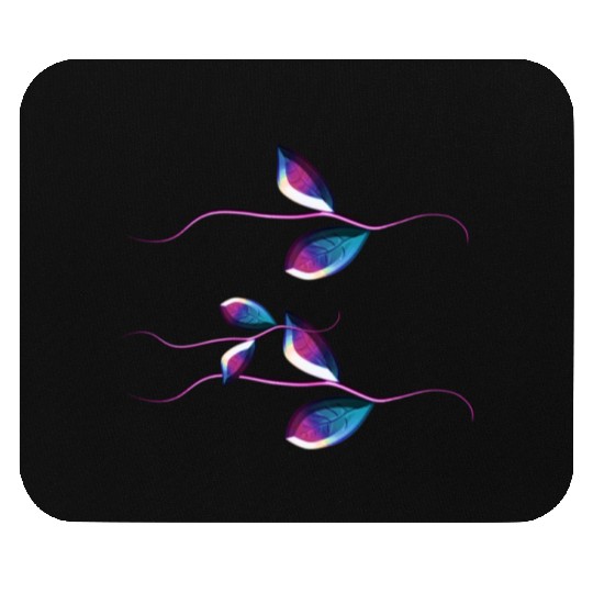 leaves nature stem icon purple Mouse Pads
